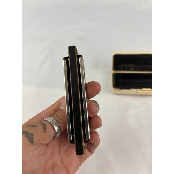 Vintage M. Hohner Marine Band Harmonica Double Reed Diatonic with Case - Picture 11 of 16